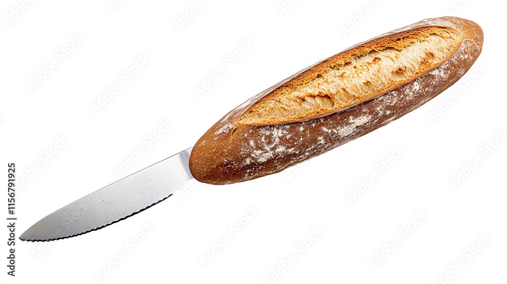 Bread Knife Cover for Safe Storage - Isolated on White Background Bread Knife Cover for Safe Storage - Isolated on White Background
