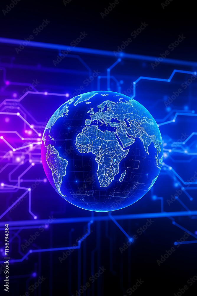 Global Network and Futuristic Visualization of Interconnectedness. Global Network and Futuristic Visualization of Interconnectedness.