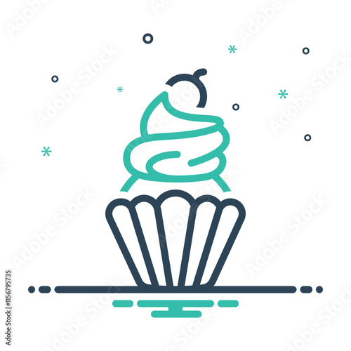 Mix icon for cupcake