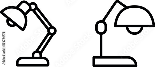 "Minimalist Desk Light Lamp Icon Vector Design"