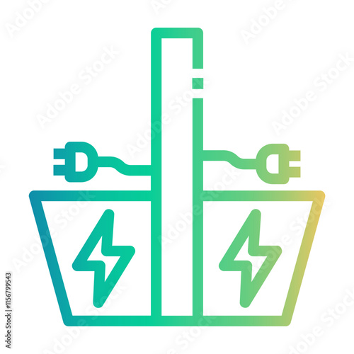 charging station Line Gradient Icon