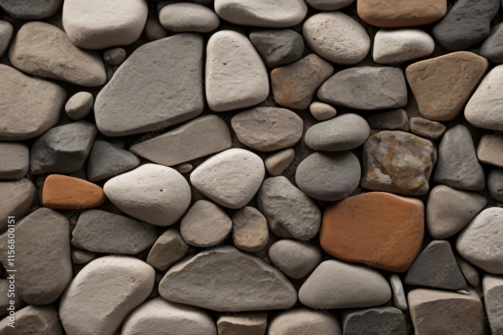 An irregularly shaped stone wall in various shades of gray, black, and reddish brown. The stones are set in white cement mortar that contrasts well with the darker color of the stones. An irregularly shaped stone wall in various shades of gray, black, and reddish brown. The stones are set in white cement mortar that contrasts well with the darker color of the stones.