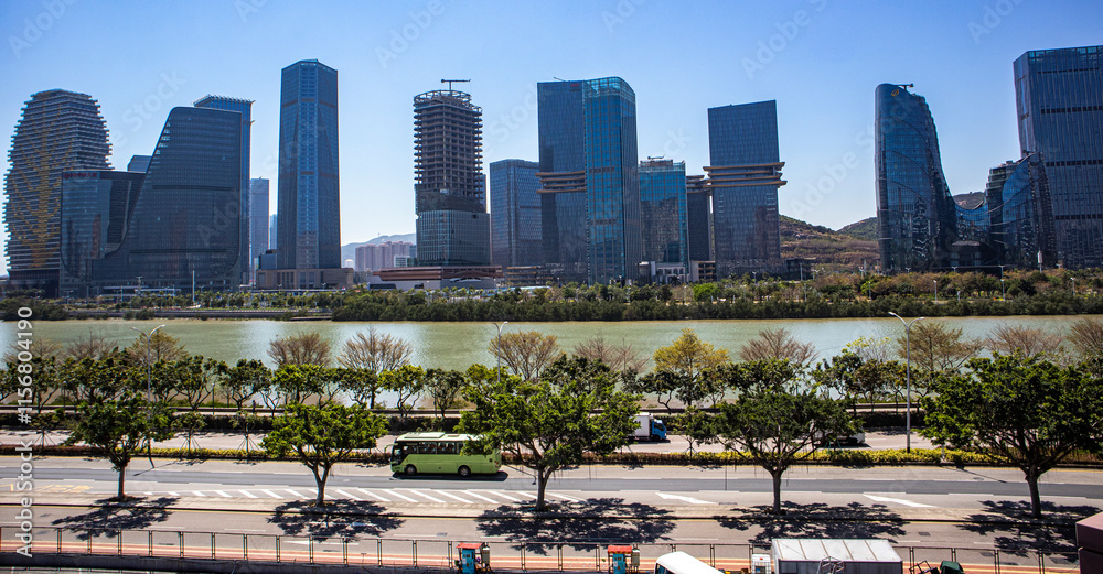 Obraz premium hengqin city skyline 