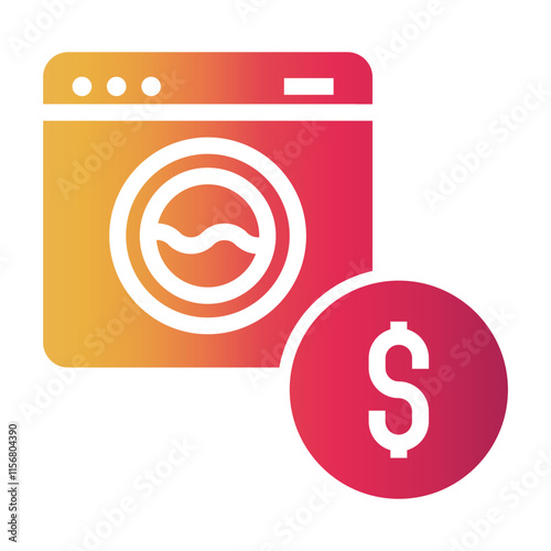 laundry self service Gradient icon