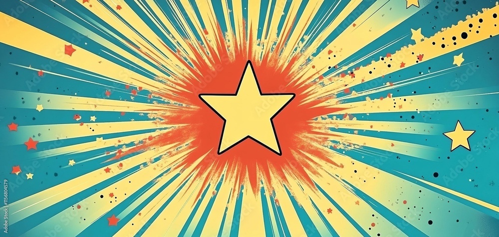 Fototapeta premium star sunburst comic cartoon background