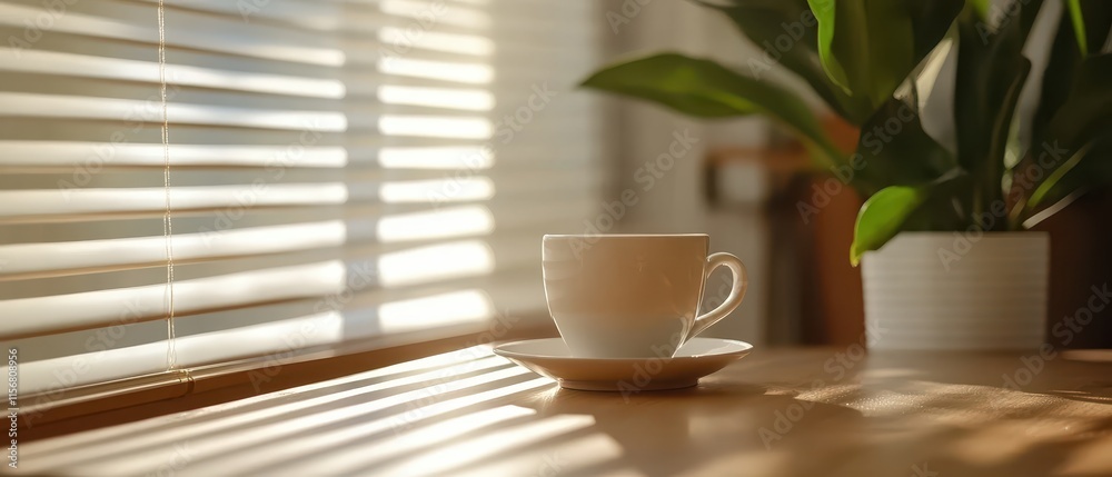 Relaxed Asian woman enjoying a coffee break at work, cozy atmosphere, and stressfree work environment concept Relaxed Asian woman enjoying a coffee break at work, cozy atmosphere, and stressfree work environment concept