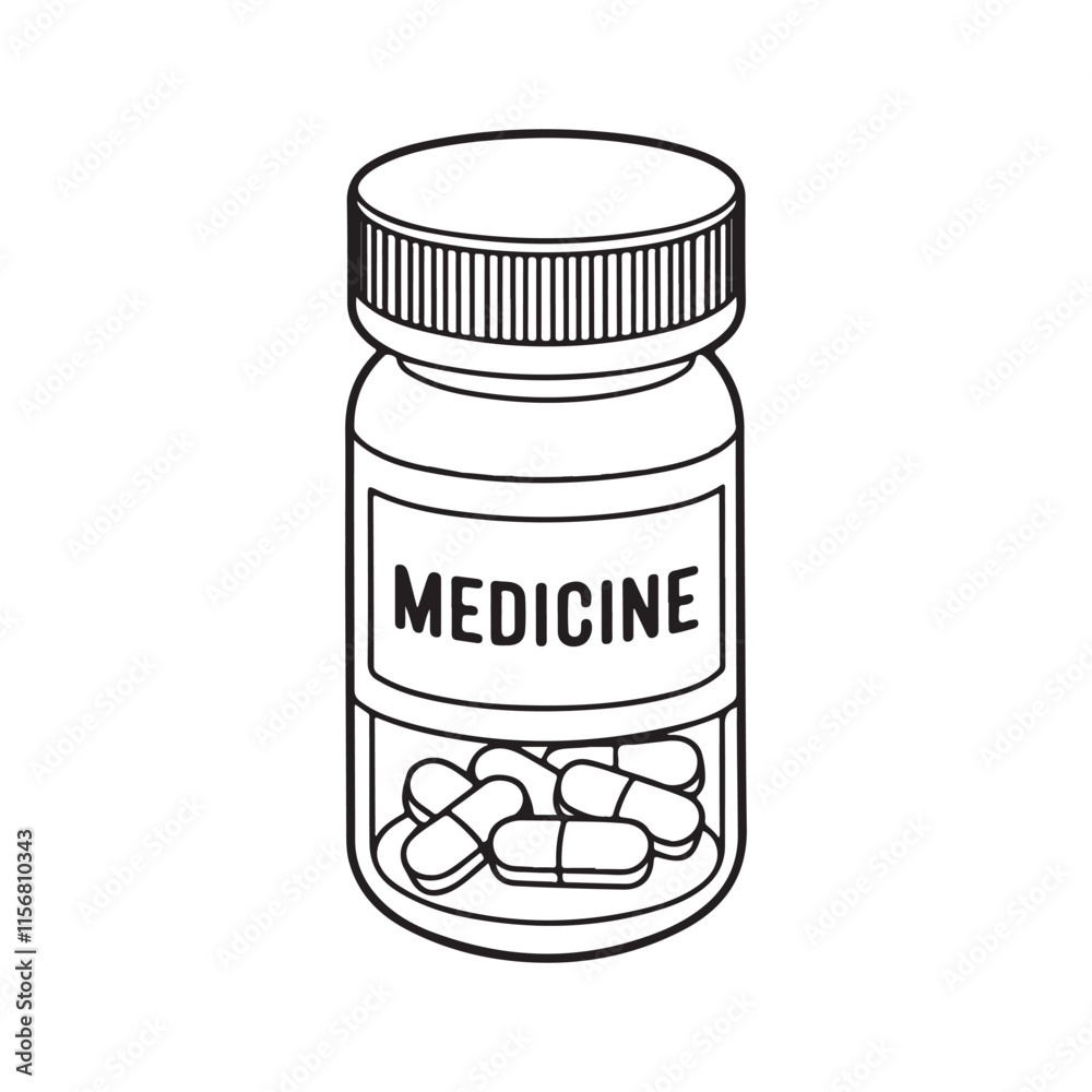 Medicine Bottle icon vector illustration Medicine Bottle icon vector illustration