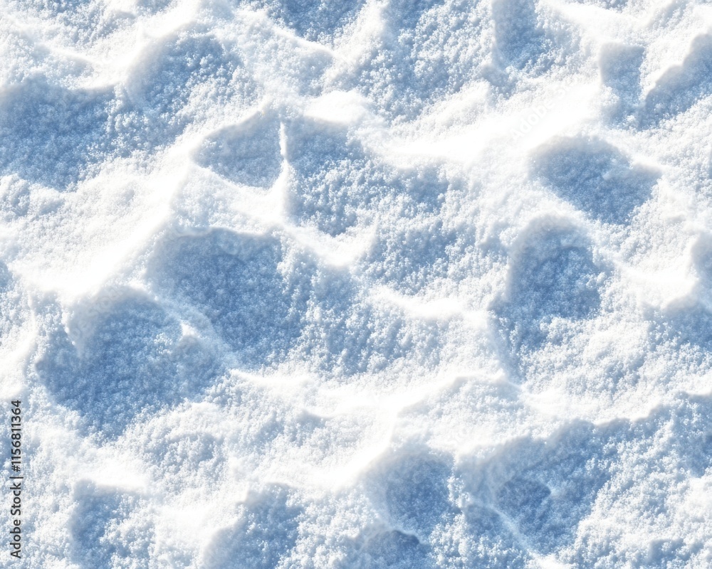 Obraz premium Textured Snow Surface with Soft Light Showing Patterns and Shadows Creating a Wintry Atmosphere Ideal for Seasonal Themes and Nature Backgrounds