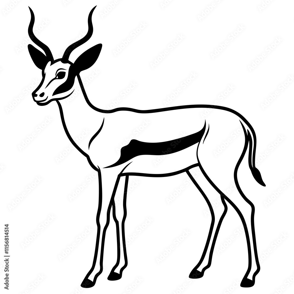 Impala vector with a white background Impala vector with a white background