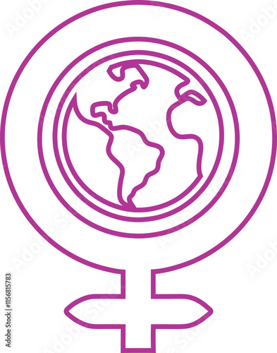 International Women's Day Symbol Vector Silhouette