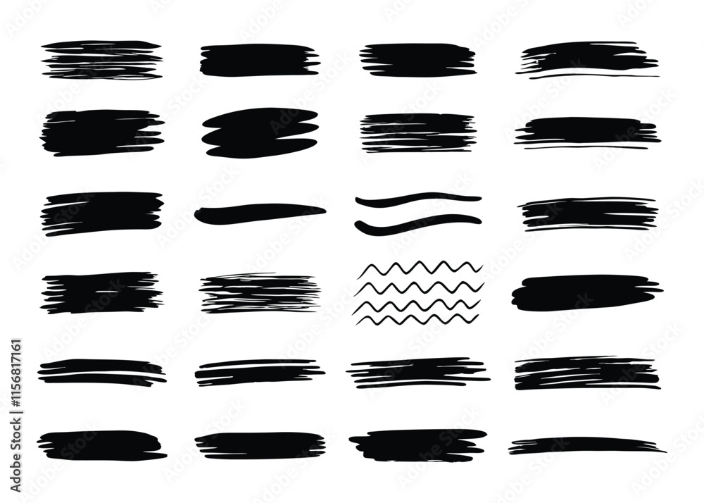 Minimalist Brush Stroke Clipart Design Minimalist Brush Stroke Clipart Design