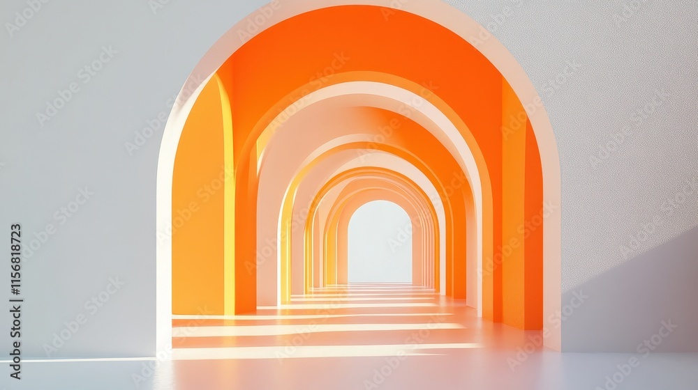 Fototapeta premium White and orange arches