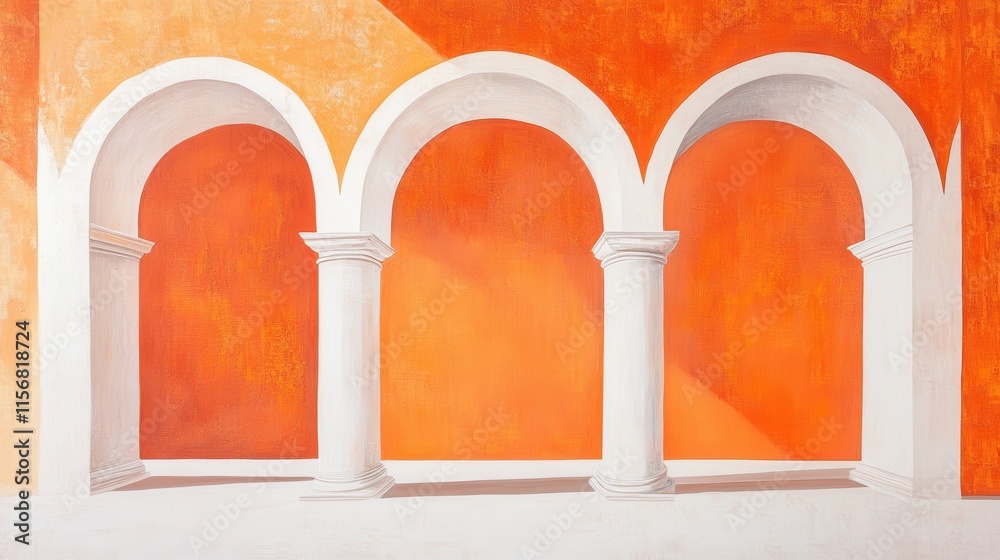 Fototapeta premium White and orange arches