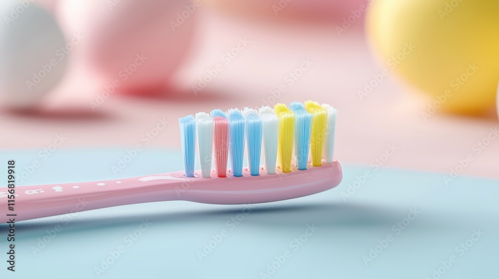 Toothbrush close-up soft pastel background product photography brightness Toothbrush close-up soft pastel background product photography brightness