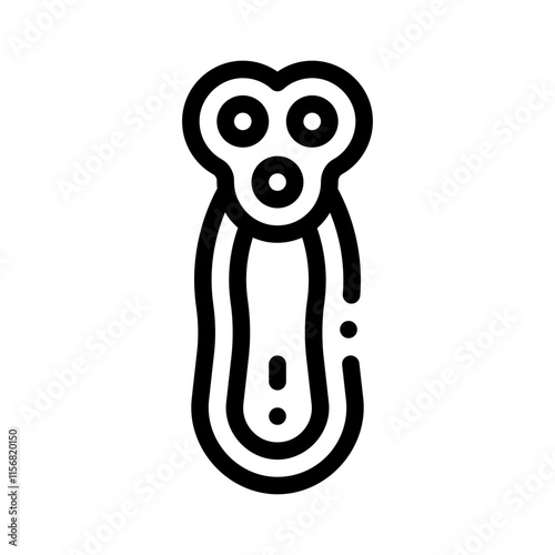 Beard line icon