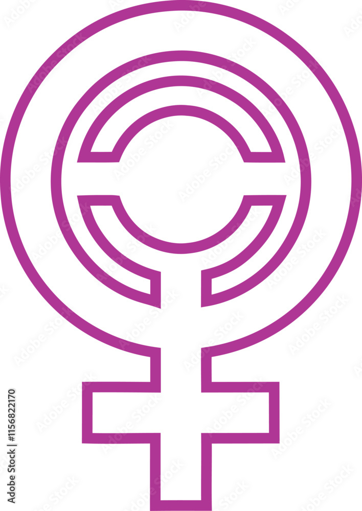International Women's Day Symbol Vector Silhouette International Women's Day Symbol Vector Silhouette