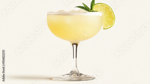 Refreshing Citrus Cocktail in Elegant Glass