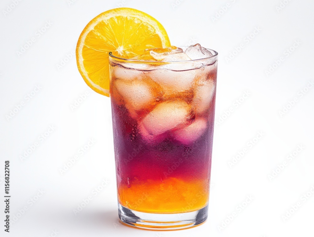 Vibrant Citrus Cocktail with Ice and Garnish Vibrant Citrus Cocktail with Ice and Garnish