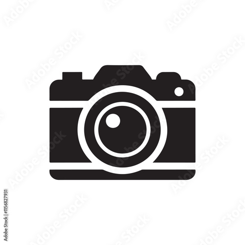 Camera silhouette vector illustration