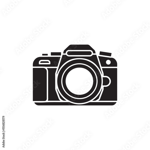 Camera silhouette vector illustration