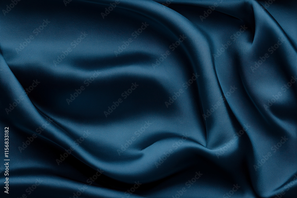 Fototapeta premium Luxurious Blue Silk Fabric Seamless Texture
