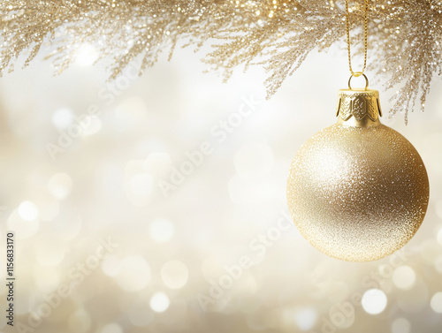 Christmas eve golden decorations