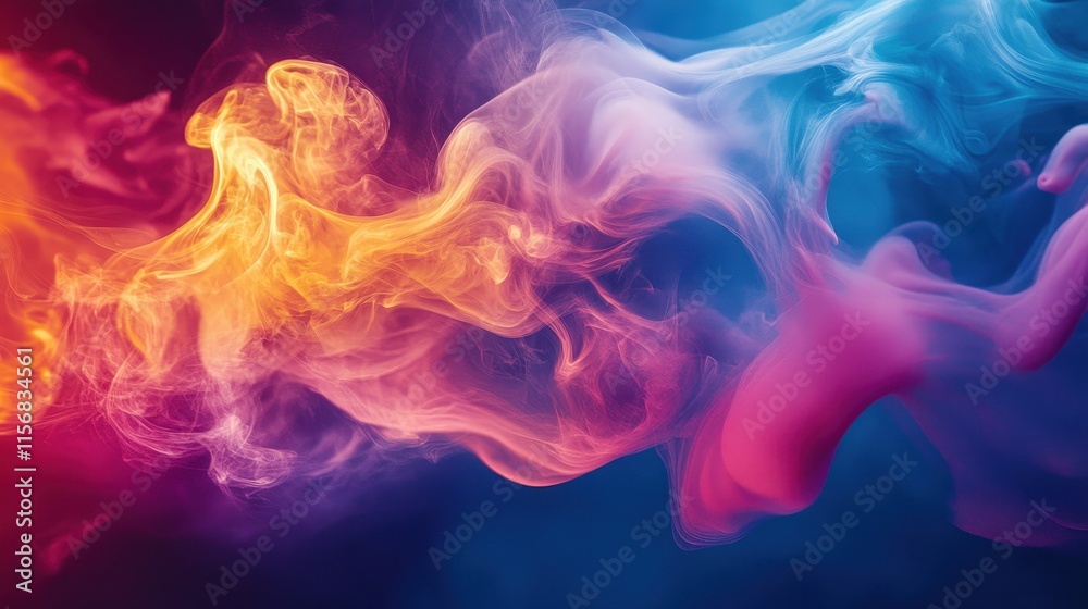 Obraz premium Fluid abstract smoke trails