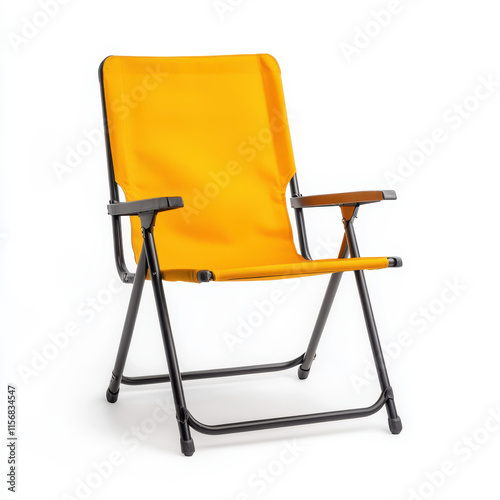 folding camp chair isolated on white background