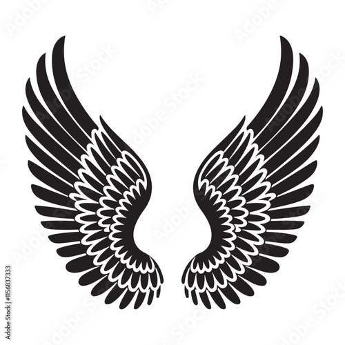 Angel wings icon vector illustration