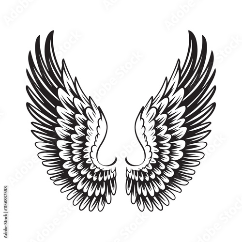 Angel wings icon vector illustration