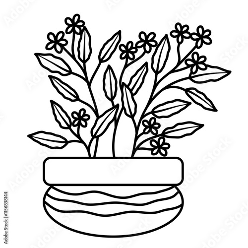 Flower pot doodle