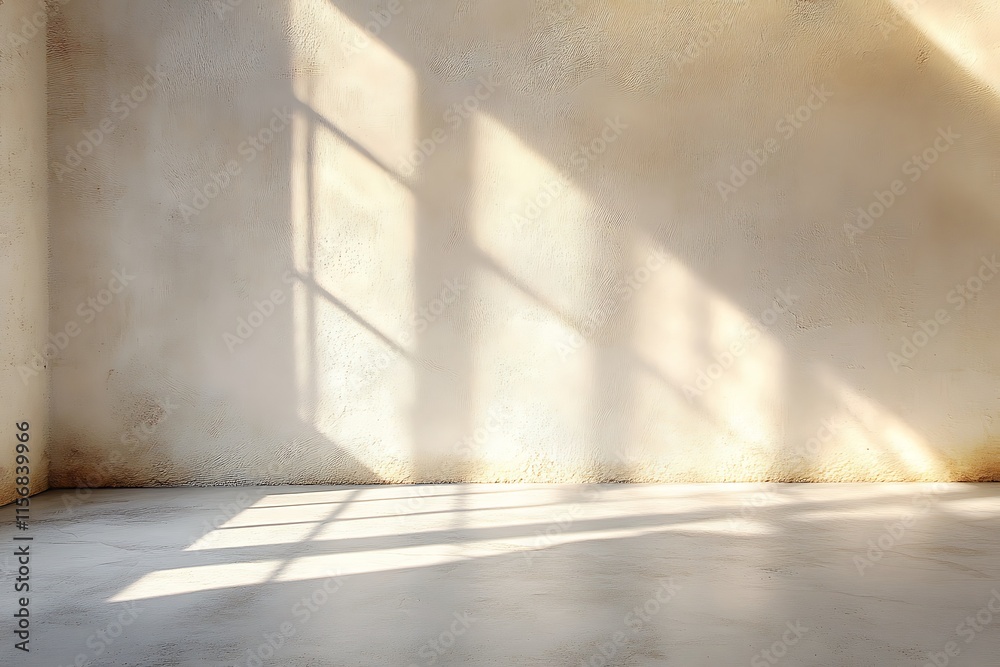 Obraz premium Sunlight Shadow on Wall and Floor