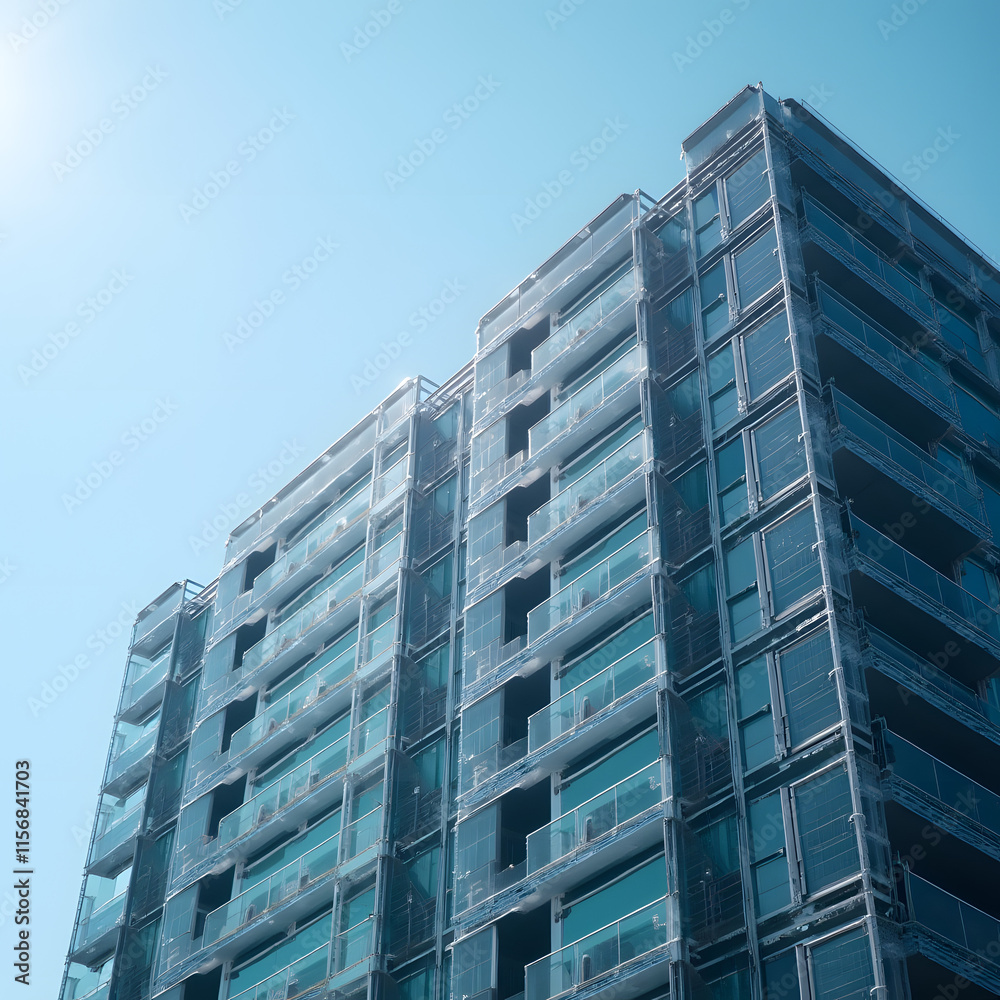 Modern Geometric Architecture--Suitable for branding materials related to tech, finance, or architecture, conveying stability. Modern Geometric Architecture--Suitable for branding materials related to tech, finance, or architecture, conveying stability.