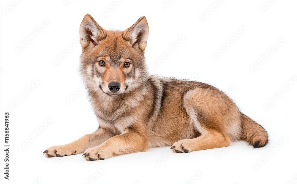 Obraz premium A fierce wolf with sharp eyes and intricate fur, ideal for wildlife and nature-themed projects.
