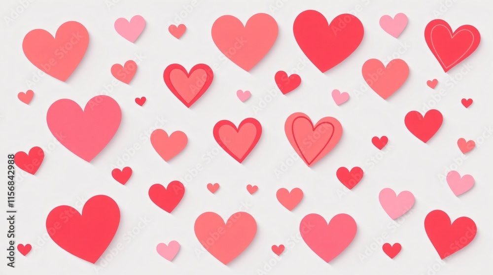 Lovely Hearts Valentine's Day Background Lovely Hearts Valentine's Day Background