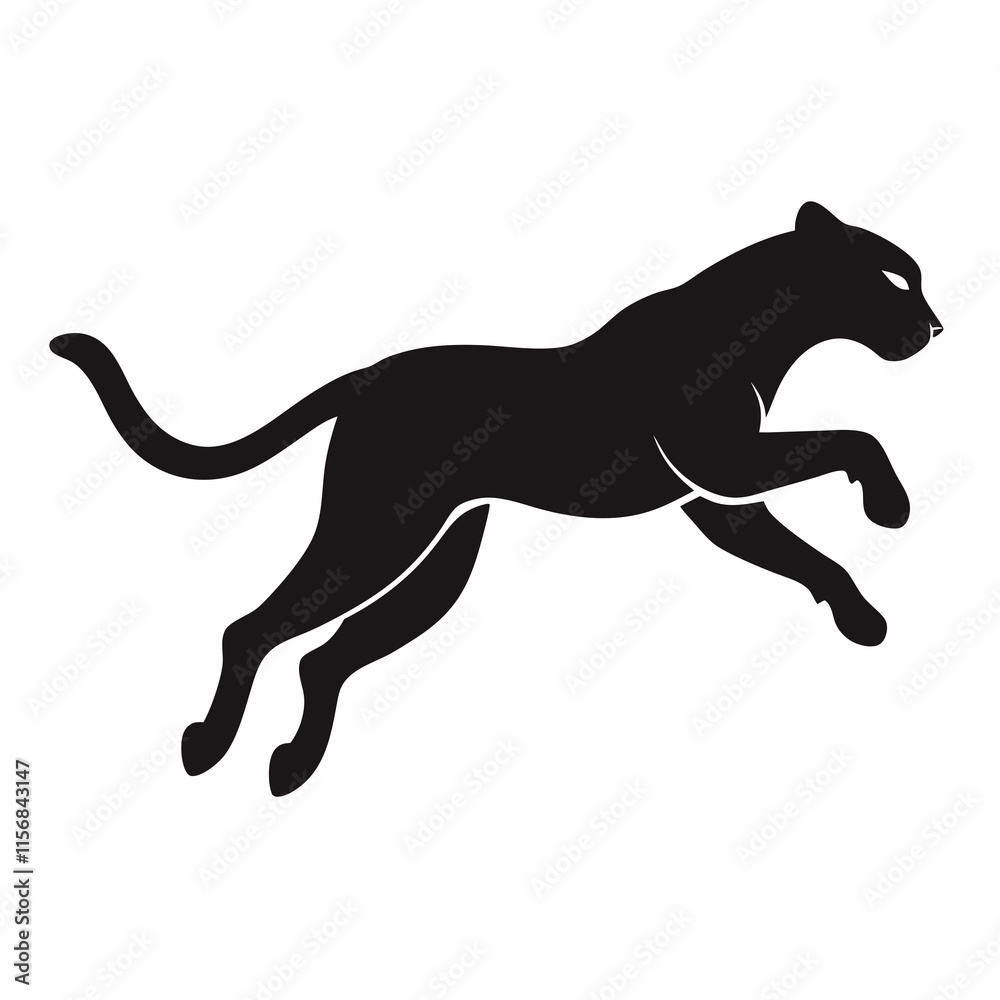 silhouette of a cheetah vector illustration silhouette of a cheetah vector illustration