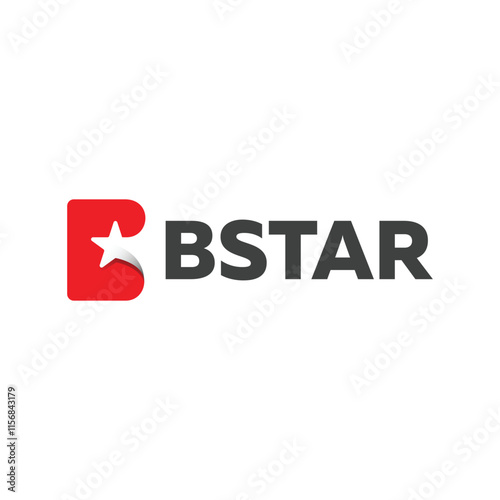 Red Letter B Logo with White Star, Modern and Bold Design