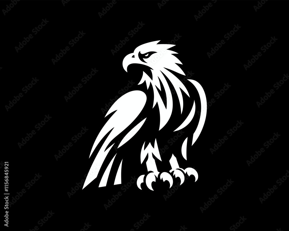 Obraz premium Eagle logo design icon vector template