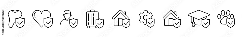 Insurance icon set. Insurance icon. Insurance icon set. Insurance icon.