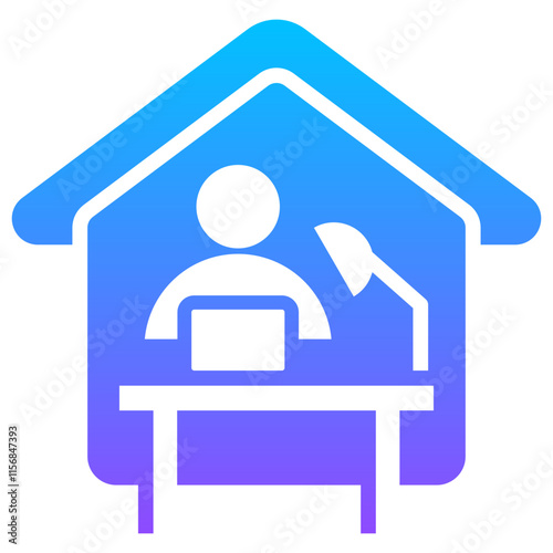 Working At Home Icon