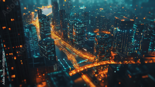 Wallpaper Mural Smart digital Innovation city with connection network reciprocity over the cityscape. of future smart wireless city and social media networking systems that connects business people with in city Torontodigital.ca