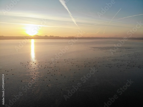 Sunrise over Pogoria Lake Dąbrowa Górnicza photo