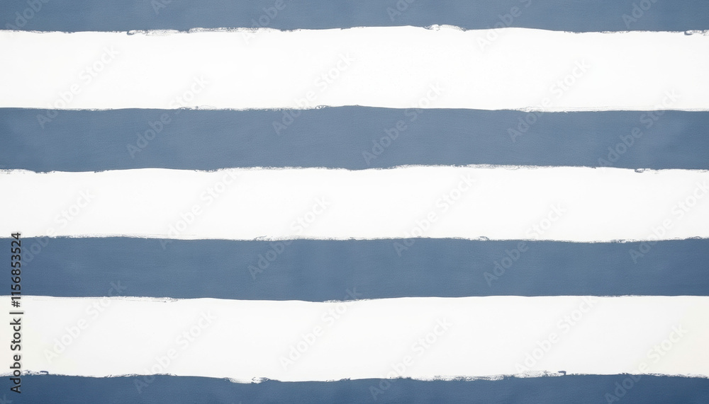 Naklejka premium Hand-painted horizontal stripes in navy blue and white background