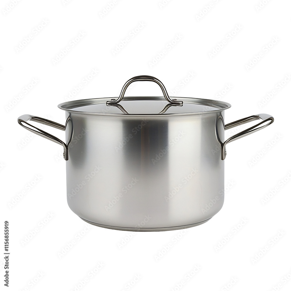 Stainless Steel Cooking Pot or Pan for Culinary Meal Stainless Steel Cooking Pot or Pan for Culinary Meal