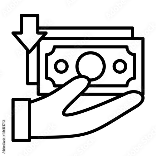 Loan Outline Style Icon
