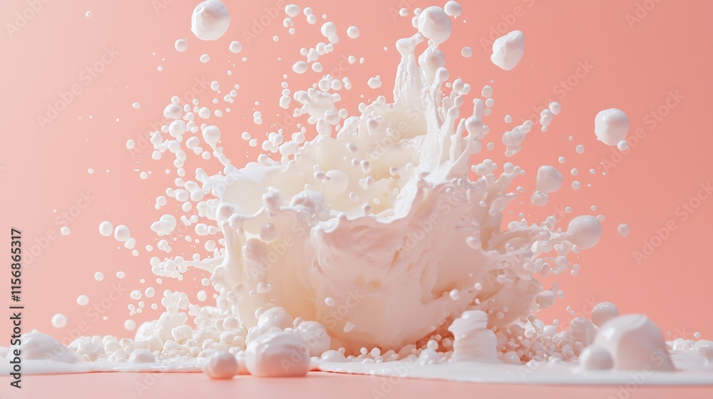 Dynamic milk splash photography studio setting creative concept Dynamic milk splash photography studio setting creative concept