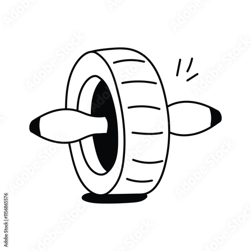 Wheel for core strengthening and abdominal muscle toning