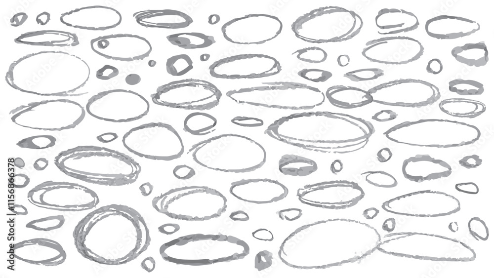 Set of doodle round shapes, pen ellipses and circles to emphasize text in hand drawn notes, brown ovals and ellipses lines to highlight text, set of various scribble bubbles and circles Set of doodle round shapes, pen ellipses and circles to emphasize text in hand drawn notes, brown ovals and ellipses lines to highlight text, set of various scribble bubbles and circles