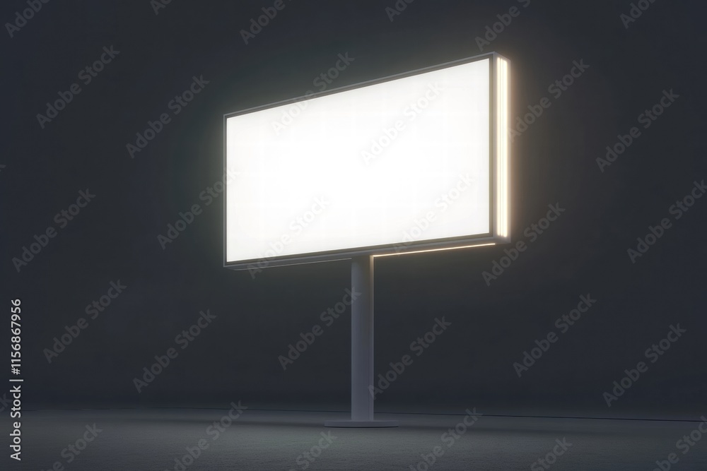 Blank Billboard at Night Blank Billboard at Night