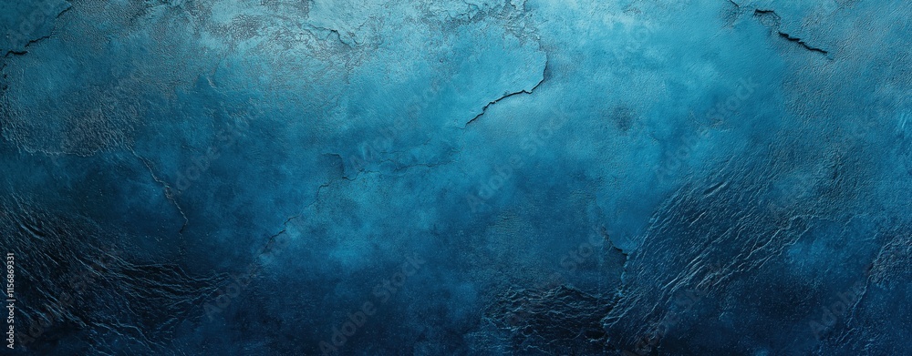 Obraz premium Dark Teal Textured Wall with Cracks Background